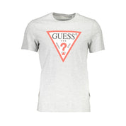 Guess Jeans Gray Cotton Men T-Shirt