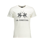 La Martina White Cotton Men T-Shirt