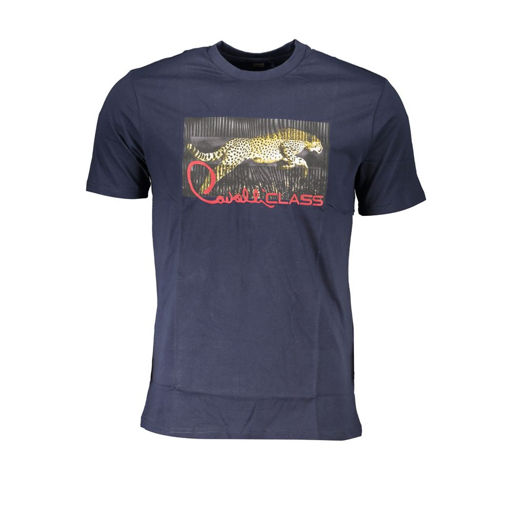 Cavalli Class Blue Cotton T-Shirt