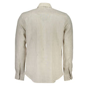 North Sails Beige Linen Men Shirt