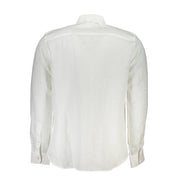 North Sails White Linen Men Shirt