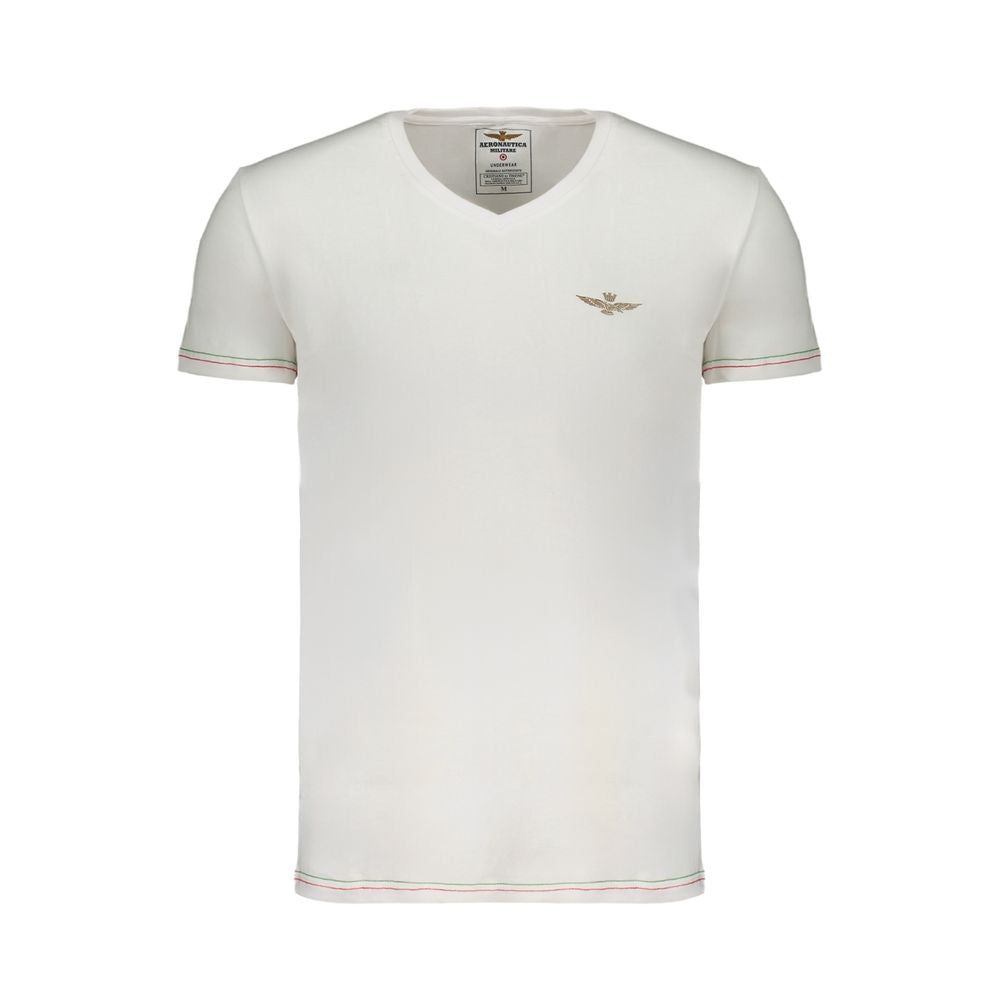 Aeronautica Militare White Cotton T-Shirt