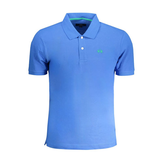 Blue Cotton Polo Shirt