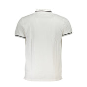 Cavalli Class White Cotton Polo Shirt