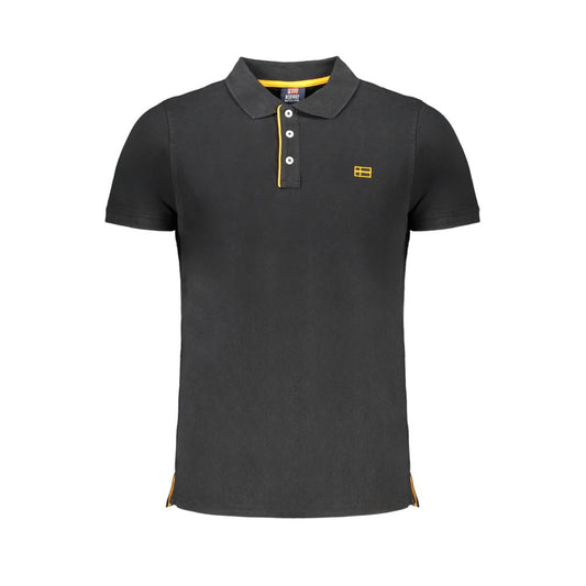 Black Cotton Polo Shirt