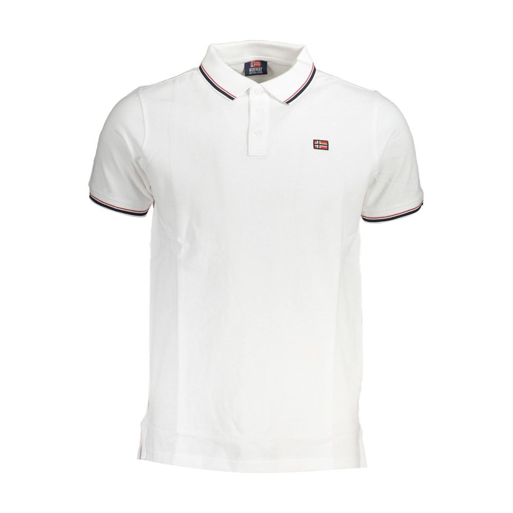 Norway 1963 White Cotton Polo Shirt