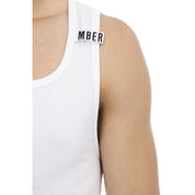 Bikkembergs White Cotton Men Tank Top