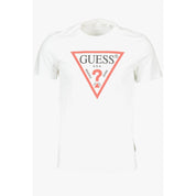 Guess Jeans White Cotton Men T-Shirt