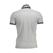 La Martina Gray Cotton Men Polo Shirt