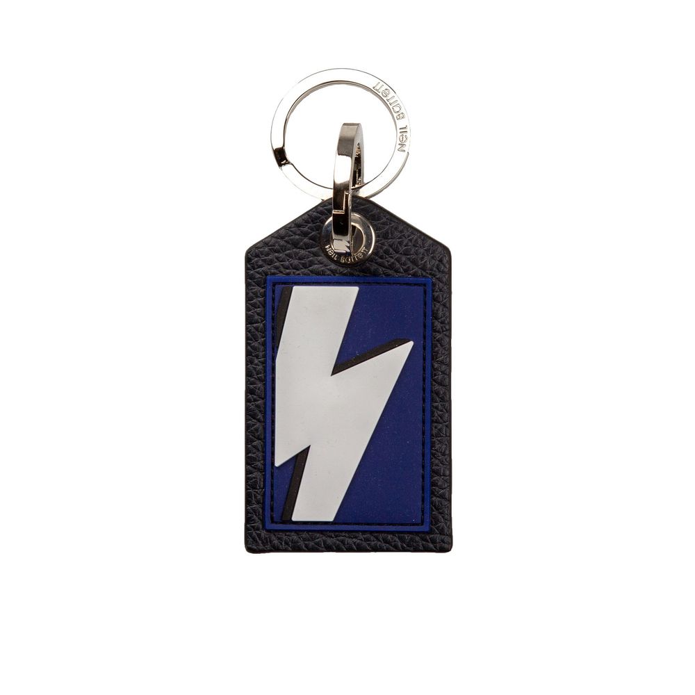 Neil Barrett Blue Leather Men's Keychain