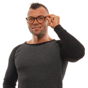 Ermenegildo Zegna Brown Plastic Glasses (Frames)