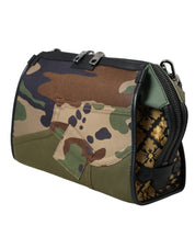 Dolce & Gabbana Multicolor Camouflage Patchwork Crossbody Bag