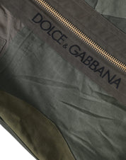 Dolce & Gabbana Military Green Patchwork Rucksack Backpack Bag