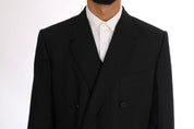 Dolce & Gabbana Elegant Black Wool Three-Piece Suit