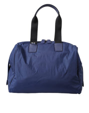 Dolce & Gabbana Blue Nylon Calfskin Hand Shoulder Duffel Bag