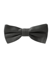 Dolce & Gabbana Gray Silk Patterned Adjustable Neck Men Bow Tie