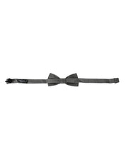 Dolce & Gabbana Gray Silk Patterned Adjustable Neck Men Bow Tie