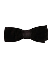 Dolce & Gabbana Black Velvet Cotton Adjustable Neck Men Bow Tie