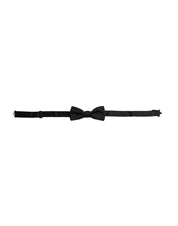 Dolce & Gabbana Black Silk Adjustable Neck Men Bow Tie