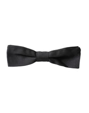 Dolce & Gabbana Black Silk Adjustable Neck Men Bow Tie