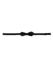 Dolce & Gabbana Black Silk Adjustable Neck Men Bow Tie