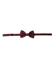 Dolce & Gabbana Red Silk Floral Adjustable Neck Men Bow Tie