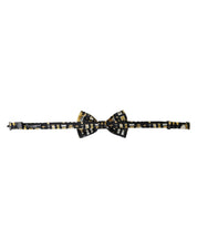 Dolce & Gabbana Black Silk Cocktail Adjustable Neck Men Bow Tie