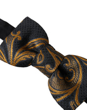 Dolce & Gabbana Multicolor Jacquard Adjustable Neck Men Bow Tie