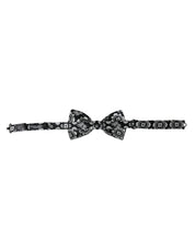 Dolce & Gabbana Black White Printed Adjustable Neck Men Bow Tie