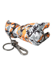 Dolce & Gabbana Multicolor Camouflage Animal Silhouette Keychain Keyring