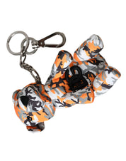 Dolce & Gabbana Multicolor Camouflage Animal Silhouette Keychain Keyring