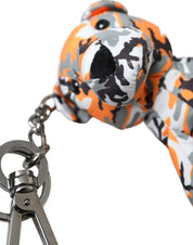 Dolce & Gabbana Multicolor Camouflage Animal Silhouette Keychain Keyring