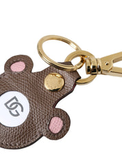 Dolce & Gabbana Multicolor Dauphine Calfskin DG Logo Keyring Keychain