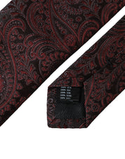 Dolce & Gabbana Bordeaux Patterned Silk Adjustable Men Tie