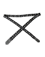 Dolce & Gabbana Black Patterned 100%Silk Adjustable Tie