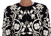 Dolce & Gabbana Black Baroque Floral Crystal Jacket