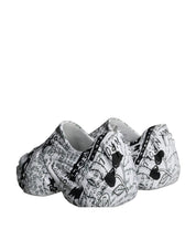 Dolce & Gabbana White Black Graffiti Daymaster Sneakers Shoes