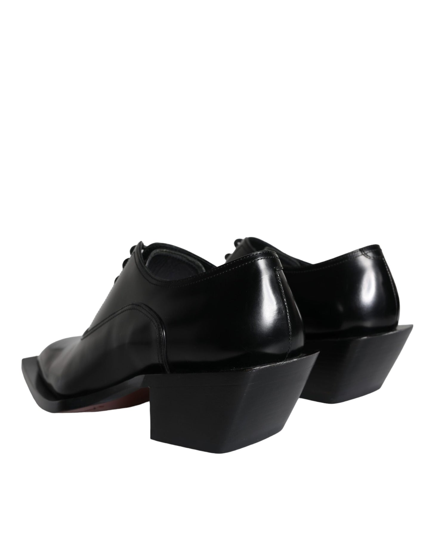 Black Calfskin Leather Derby Dress Men Shoes