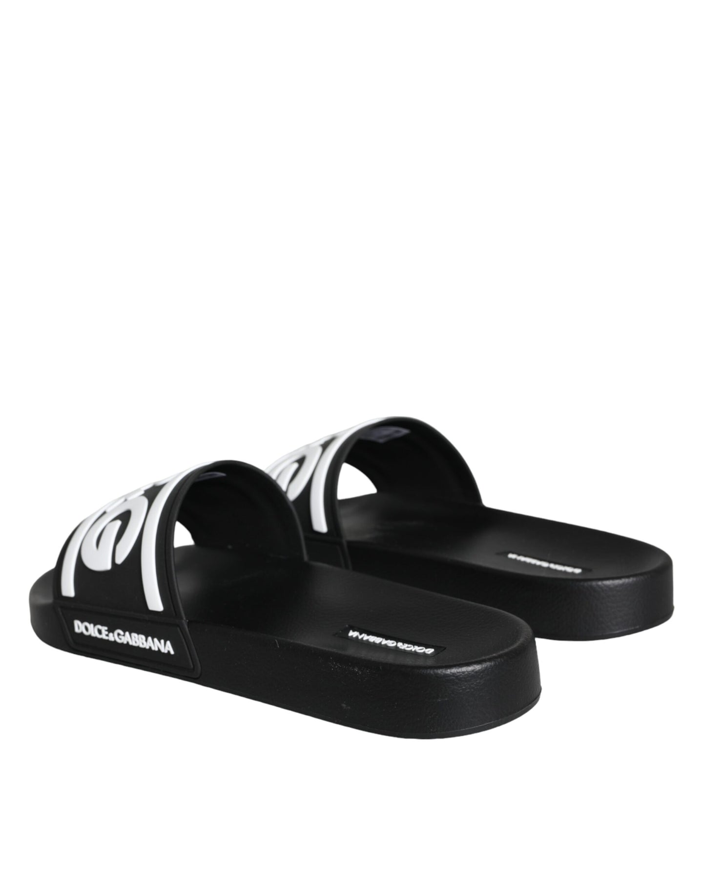 Black White Sandals Rubber Beachwear Shoes