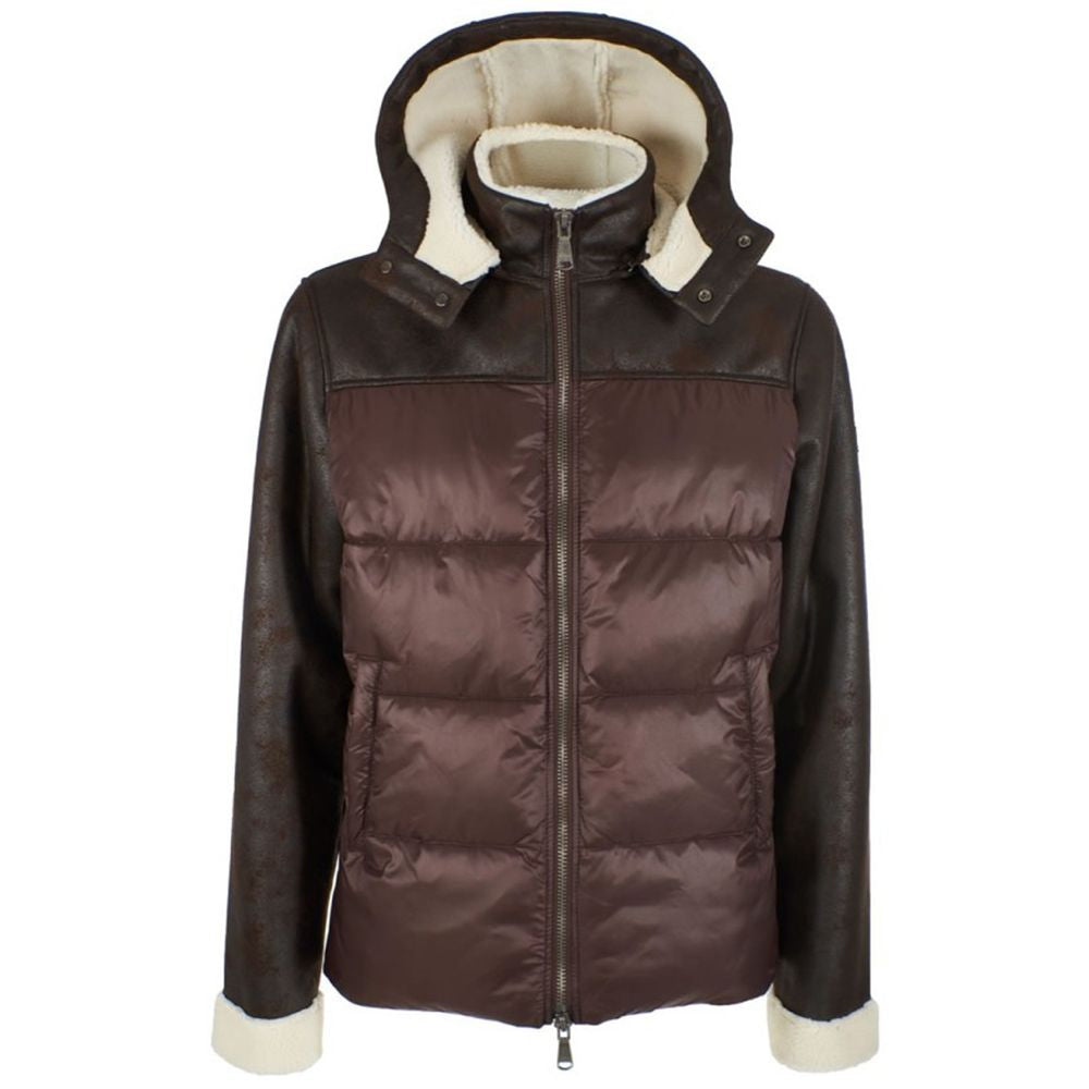 Yes Zee Brown Nylon Men Jacket