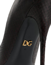 Dolce & Gabbana Multicolor Exotic Leather Heels Pumps Shoes