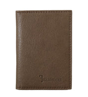 Billionaire Italian Couture Elegant Leather Men's Wallet in Brown