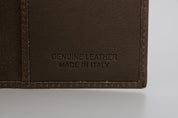 Billionaire Italian Couture Elegant Leather Men's Wallet in Brown