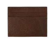 Billionaire Italian Couture Elegant Leather Men's Wallet in Brown