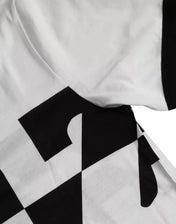 Dolce & Gabbana Black White Jazz Print Cotton Short Sleeves T-shirt