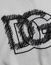 Dolce & Gabbana White Logo Round Neck Short Sleeves T-shirt