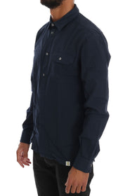 John Galliano Elegant Blue Cotton Casual Shirt