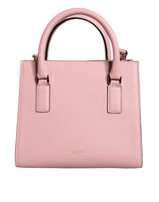 Versace Pink Small Top Handle Grainy Calf Leather Crossbody Bag