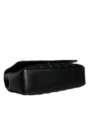 Versace Black Quilted Lambskin Leather Crossbody Shoulder Bag