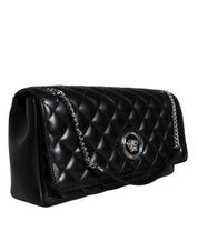 Versace Black Quilted Lambskin Leather Crossbody Shoulder Bag